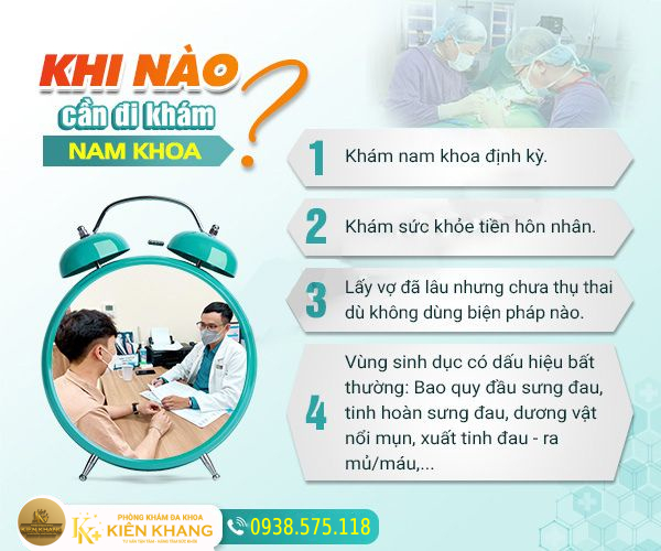 khi nào nên đi khám nam khoa
